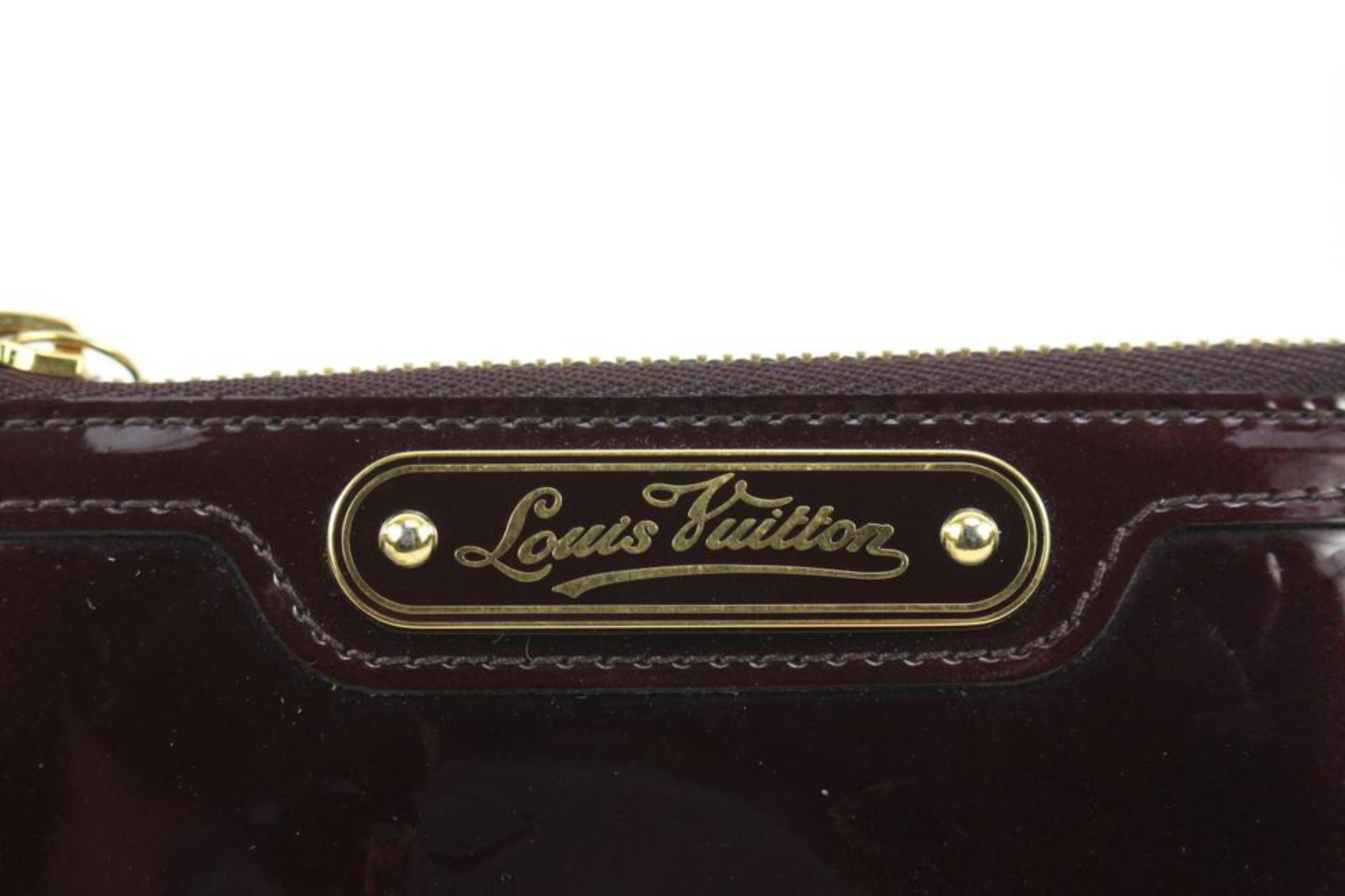 Louis Vuitton Bordeaux Monogram Vernis Pochette Cles NM Key Pouch Keychain s214l 6