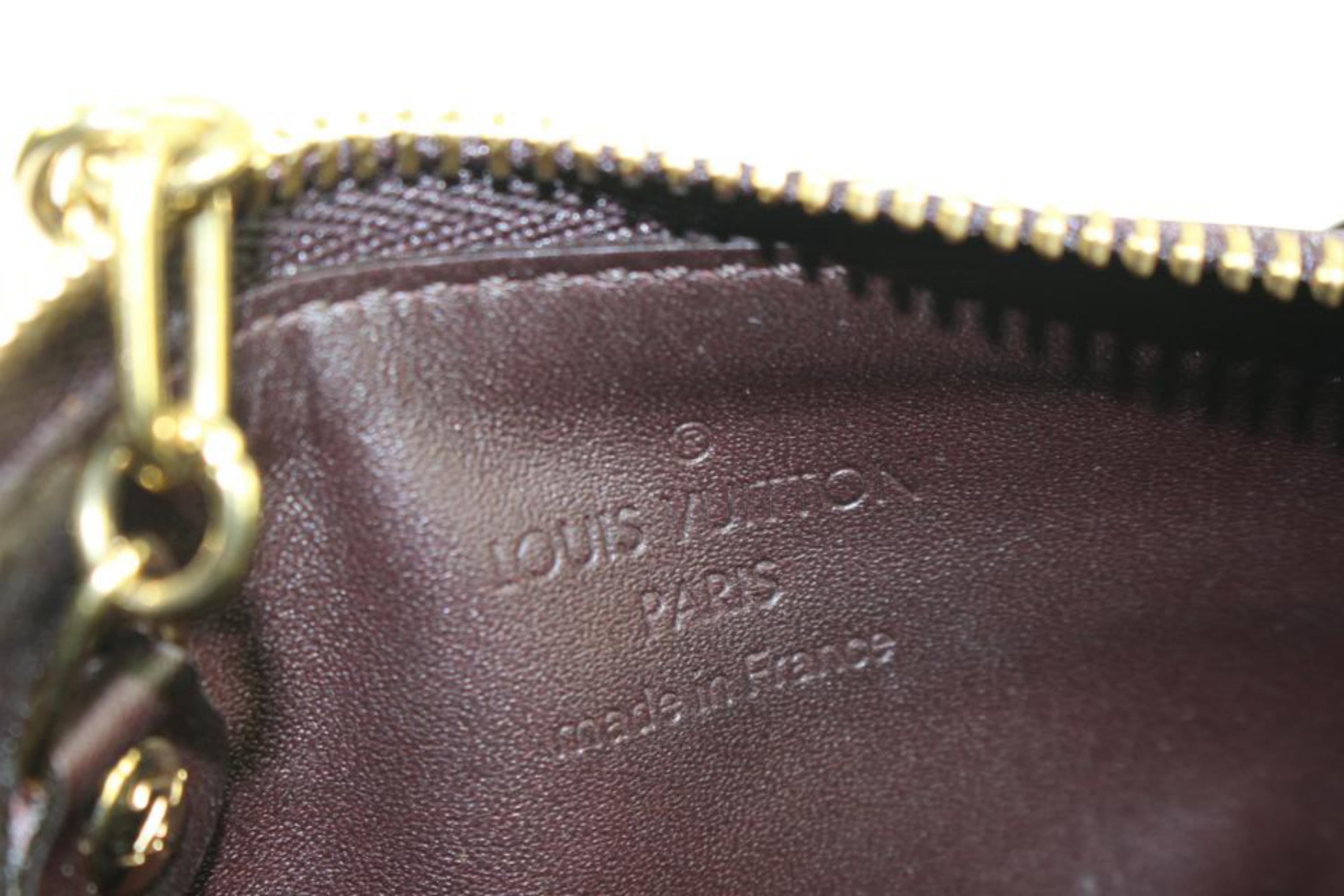 Women's or Men's Louis Vuitton Bordeaux Monogram Vernis Pochette Cles NM Key Pouch Keychain s214l