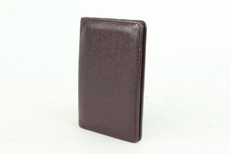 Louis Vuitton Bordeaux Taiga Leather Card Bifold Wallet Pocket