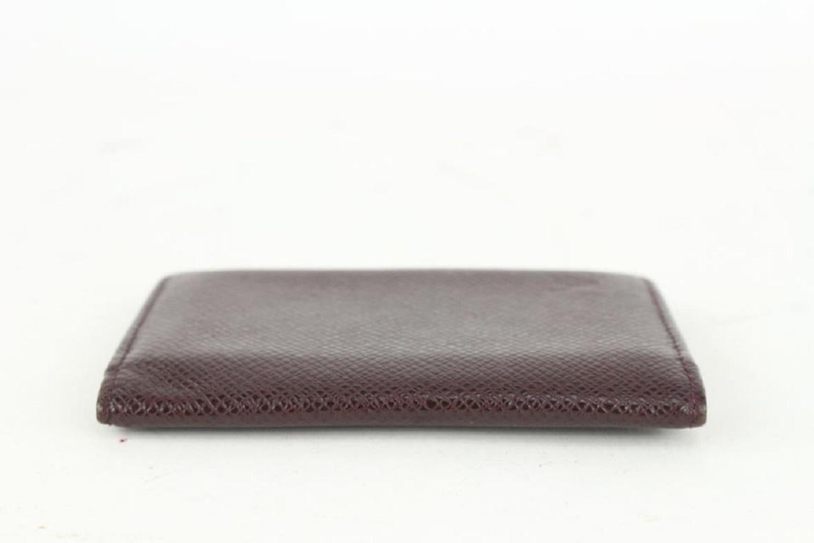 Louis Vuitton Bordeaux Taiga Leather Card Bifold Wallet Pocket Organizer 921lv66 For Sale 1