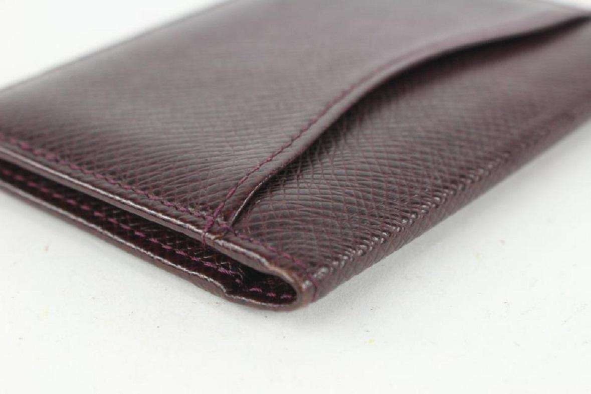 Louis Vuitton Bordeaux Taiga Leather Card Bifold Wallet Pocket Organizer 921lv66 For Sale 3