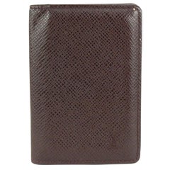 Louis Vuitton Bordeaux Taiga Leather Card Bifold Wallet Pocket Organizer 921lv66