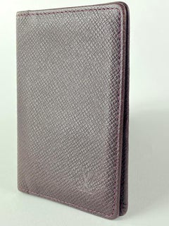 Louis Vuitton Bordeaux Taiga Leather Card Case Wallet Holder 12l520