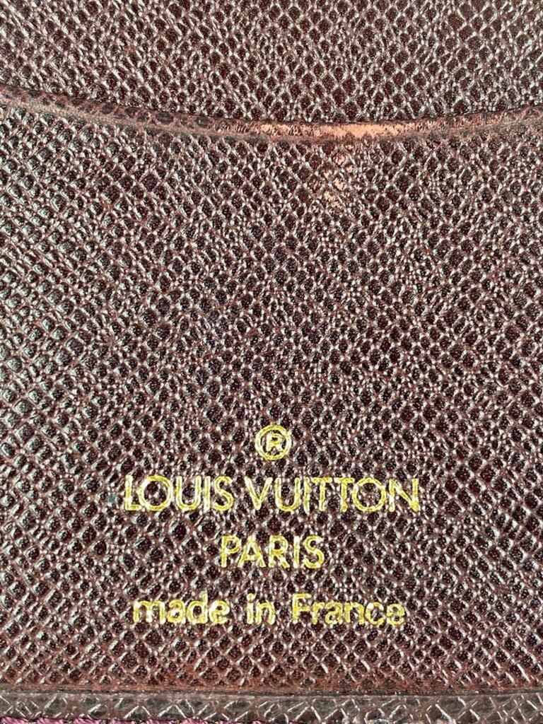 Louis Vuitton Bordeaux Taiga Leather Card Case Wallet Holder 12l520 For Sale 1