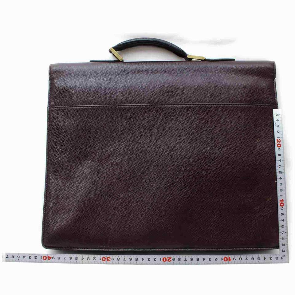 Women's Louis Vuitton Bordeaux Taiga Leather Moskova Briefcase Attache 861514