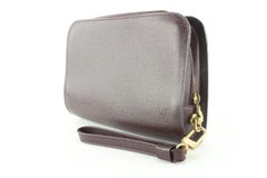 Louis Vuitton Bordeaux Taiga Leather Pochette Baikal Wristlet 2LV0418C