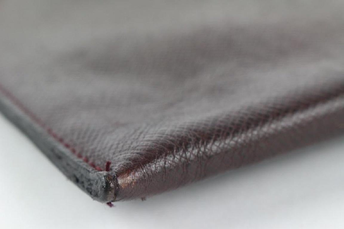 Louis Vuitton Bordeaux Taiga Leather Porte Documents Envelope Clutch 205lvs55 5