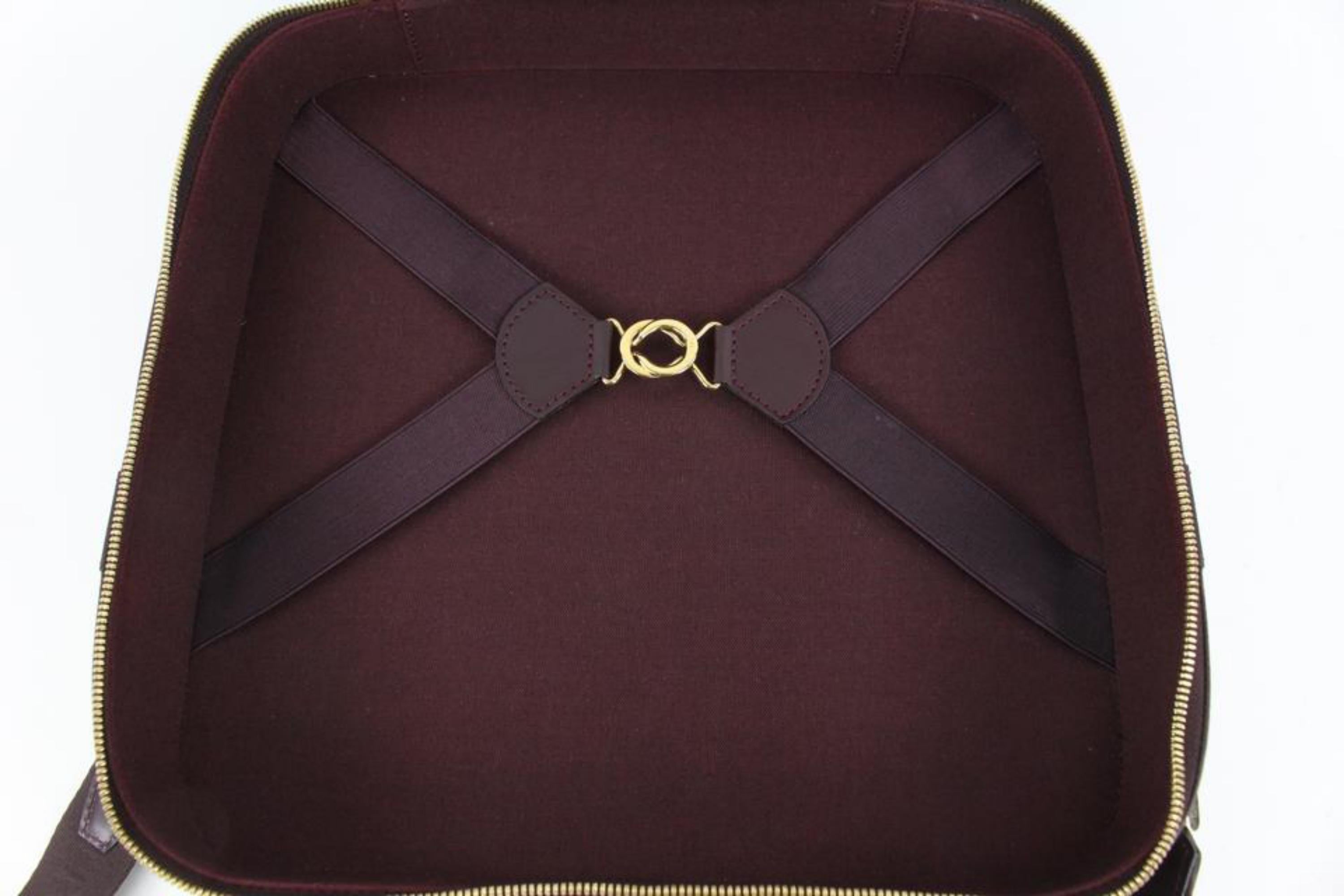 Louis Vuitton Bordeaux Taiga Leather Porte Ordinateur 2way Briefcase Messenge6lv In Good Condition For Sale In Dix hills, NY