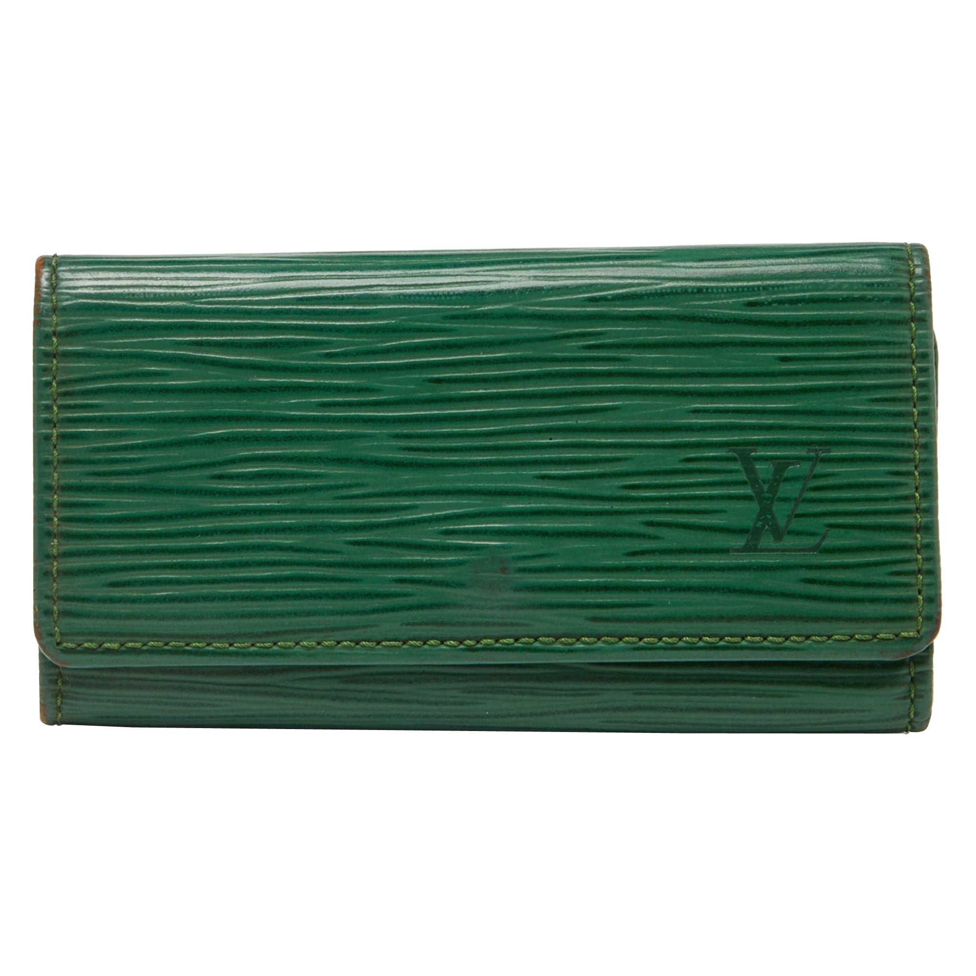 Louis Vuitton Borneo Green Epi Leather 4 Key Holder