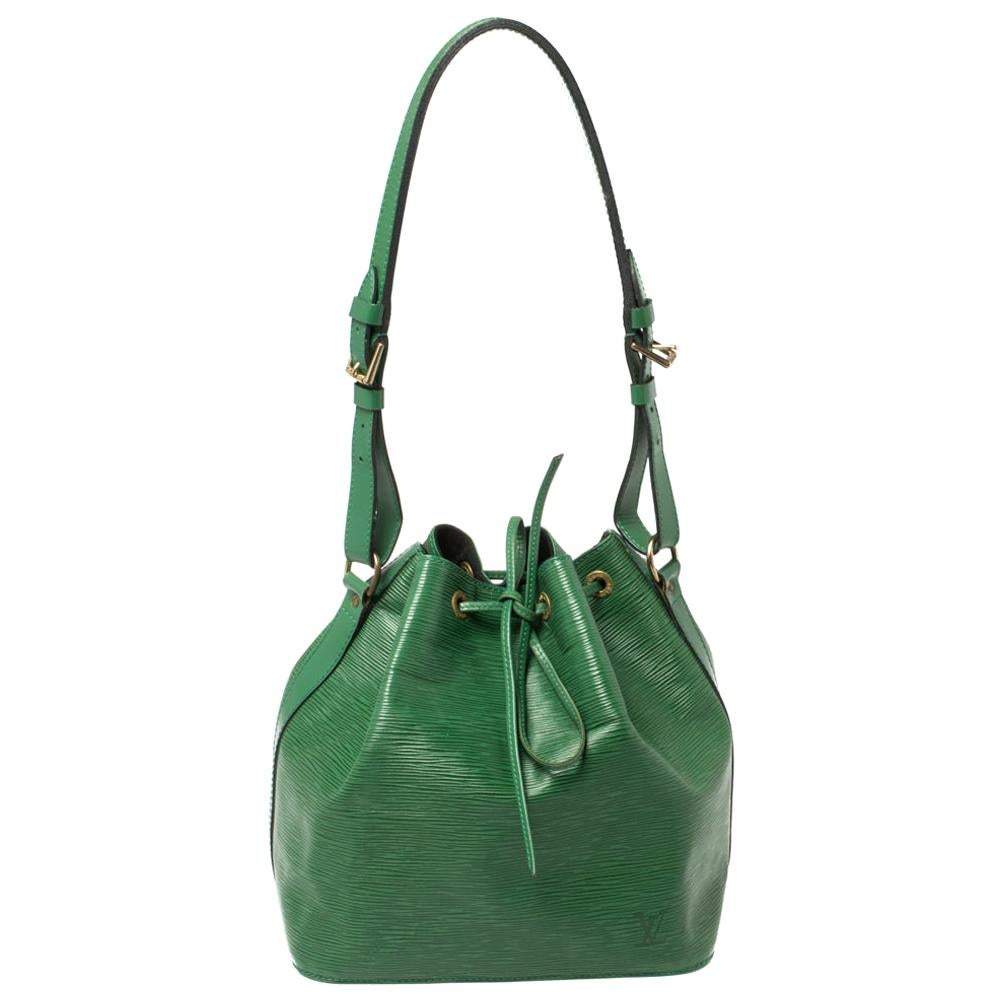 Louis Vuitton Borneo Green Epi Leather Petit Noe Bag