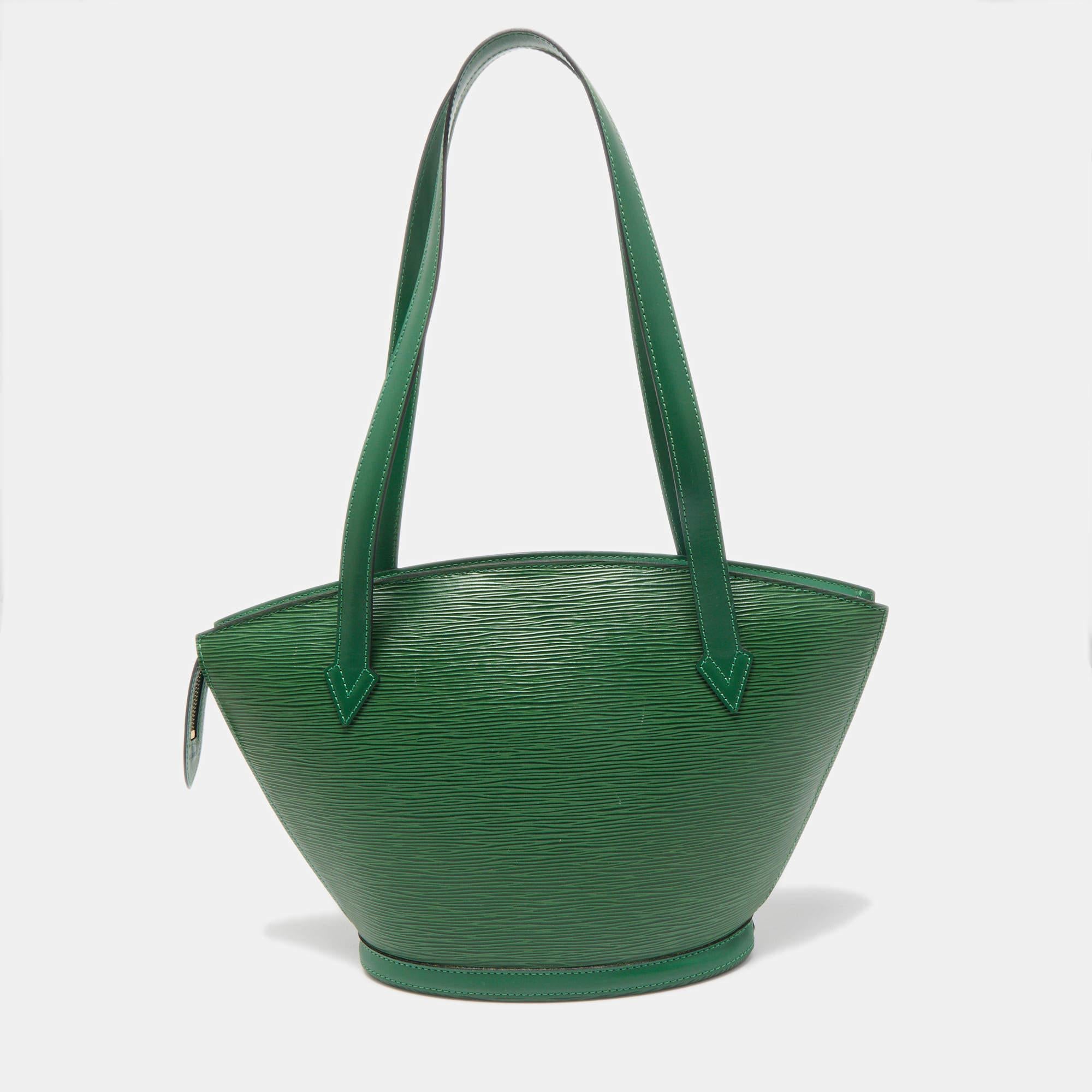 Louis Vuitton Borneo Green Epi Leather Saint Jacques PM Tote 9