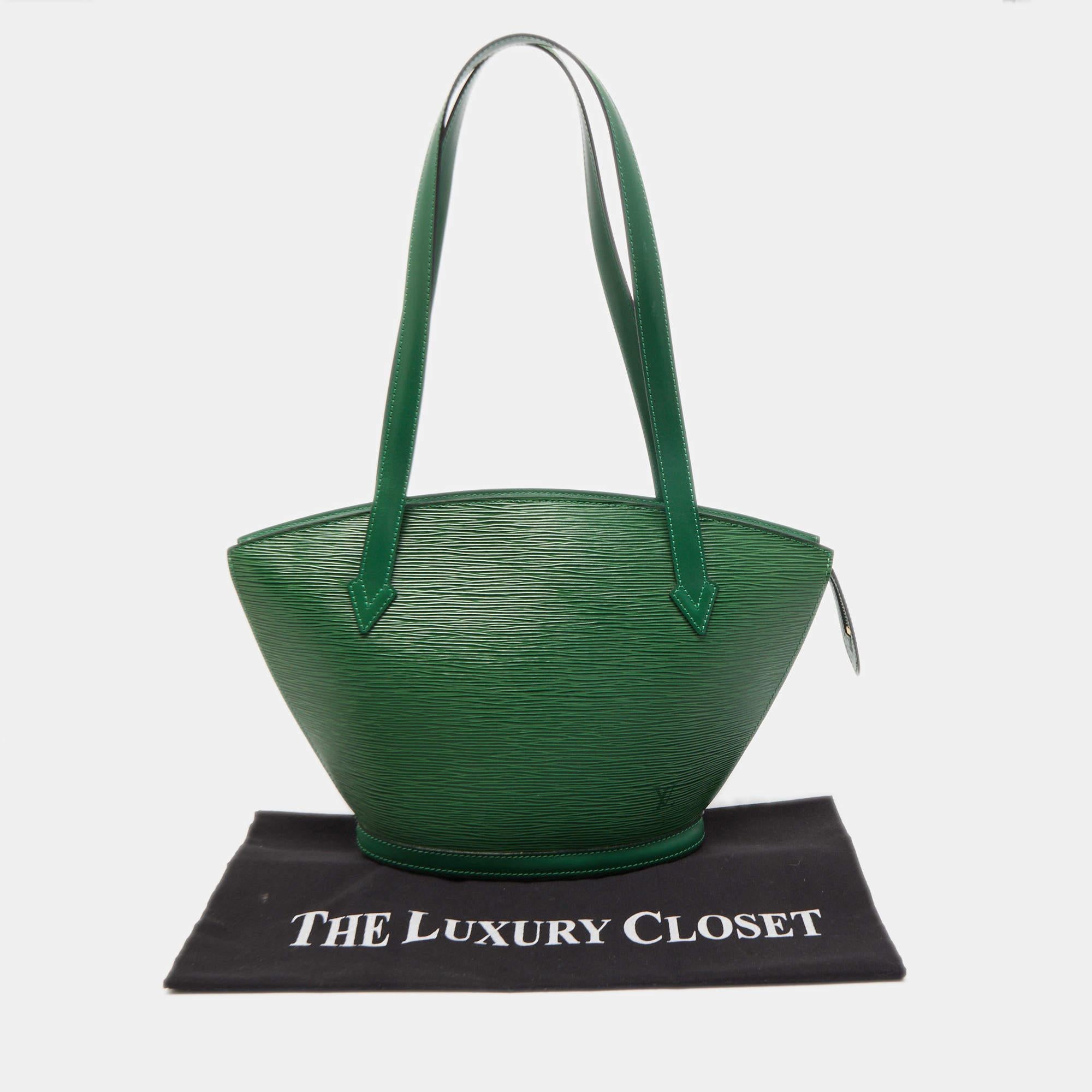 Louis Vuitton Borneo Green Epi Leather Saint Jacques PM Tote 5