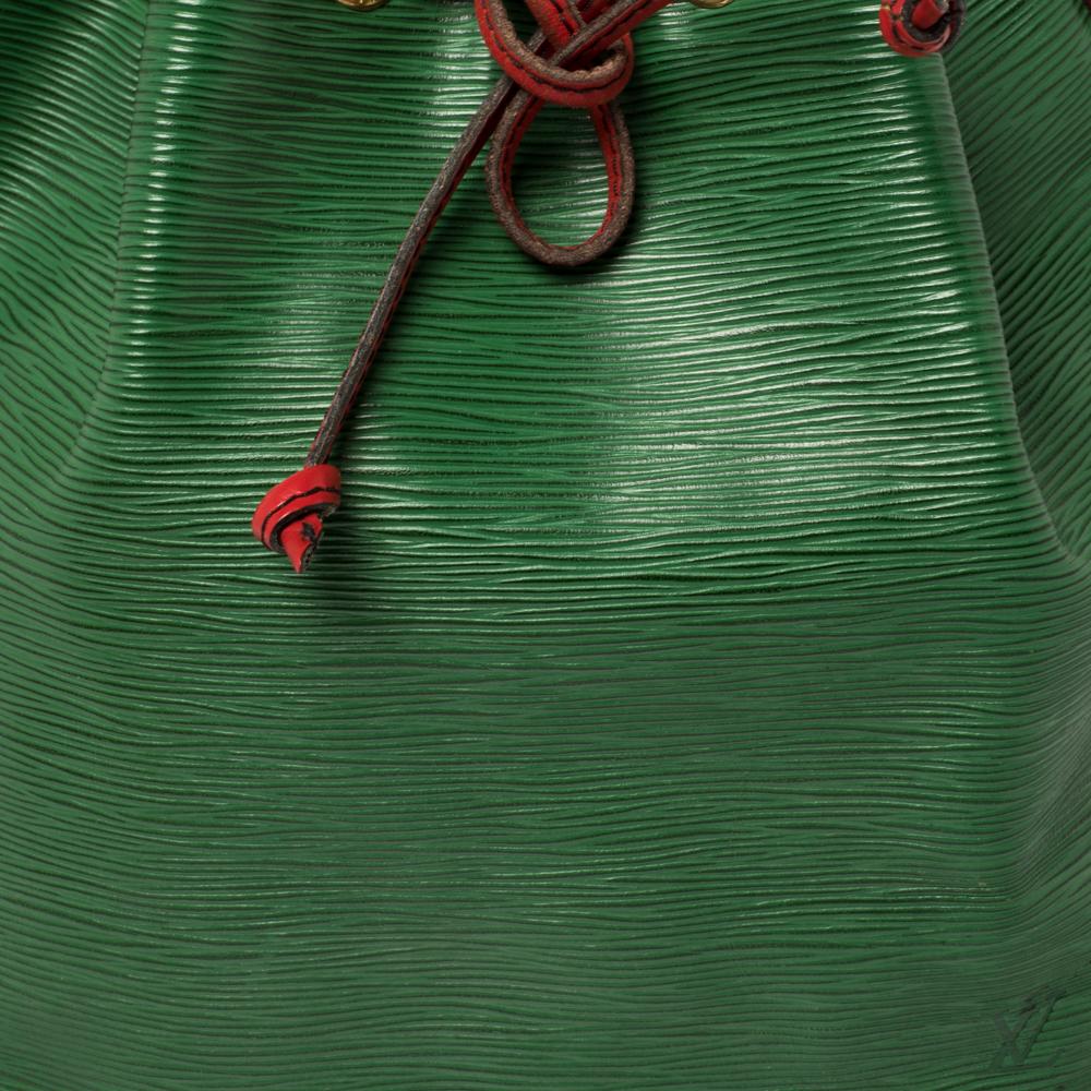 Louis Vuitton Borneo Green/Red Epi Leather Petit Noe Bag 3
