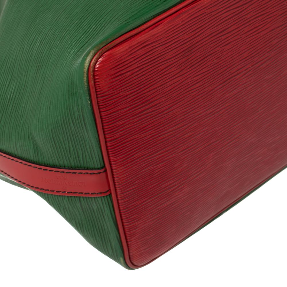 Louis Vuitton Borneo Green/Red Epi Leather Petit Noe Bag 5
