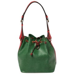 Louis Vuitton Borneo Green/Red Epi Leather Petit Noe Bag