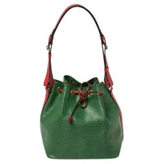 Louis Vuitton Borneo Green/Red Epi Leather Petit Noe Bag