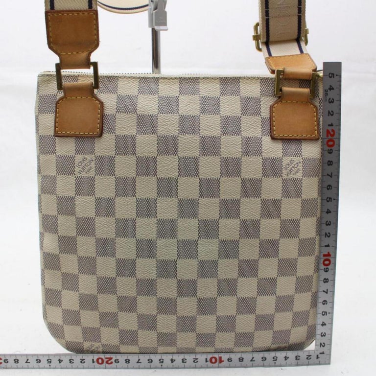 White Lv Cross Body Bag