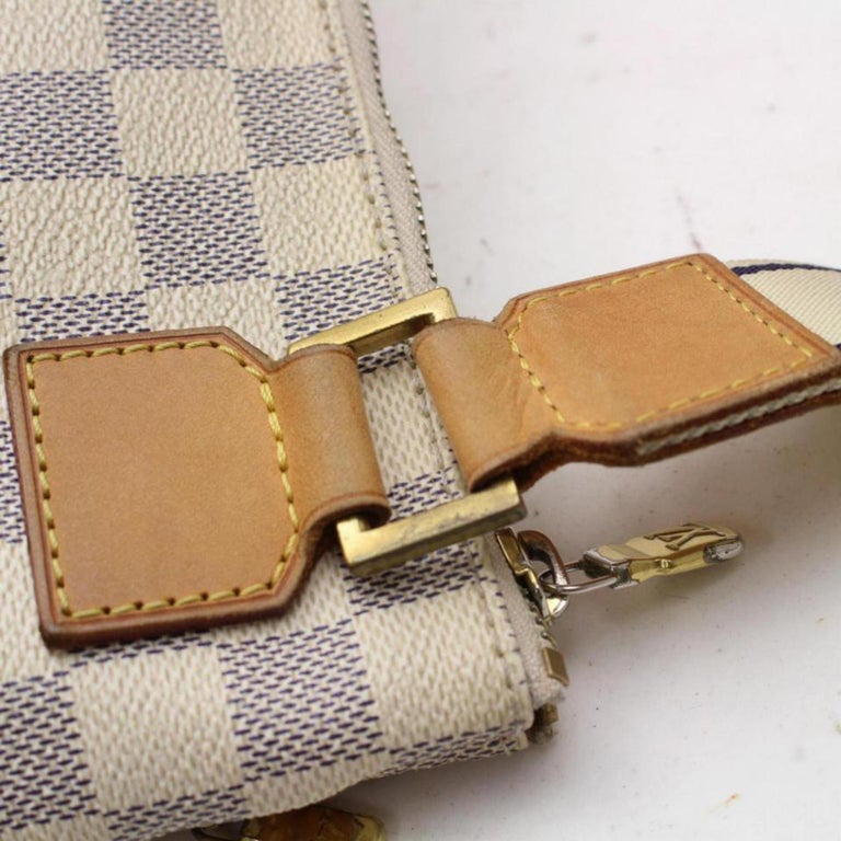 Louis Vuitton Bosphore Damier Azur 868625 White Coated Canvas Cross Body Bag For Sale at 1stdibs