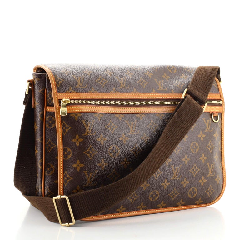 Louis Vuitton Monogram Flap Messenger Bag Brown