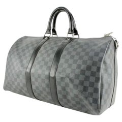 Louis Vuitton Boston Borsa Keepall Bandouliere 55 Damier Graphite MB 2150 Francia