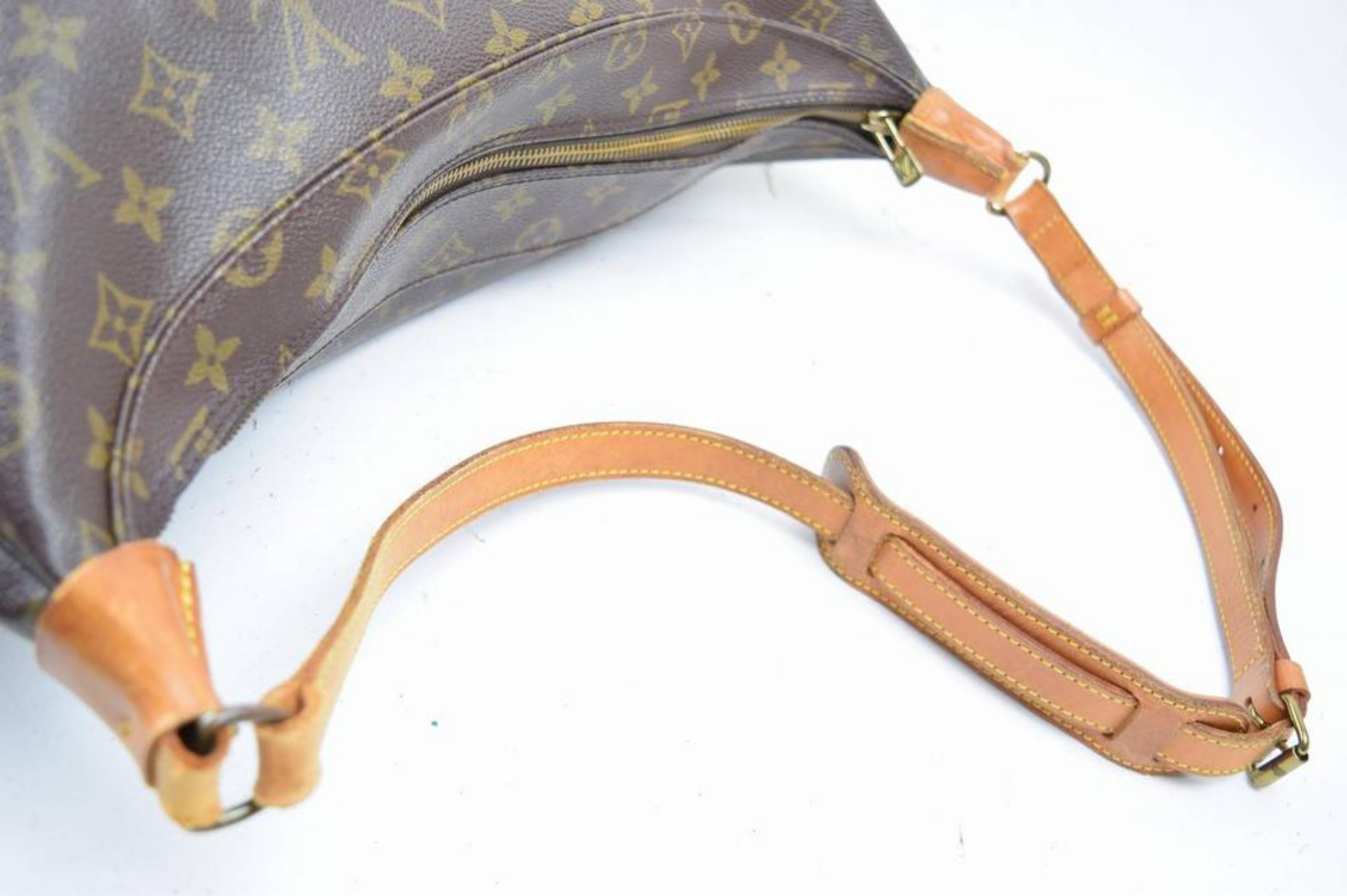 Louis Vuitton Boulogne Ballad Monogram R865843 Brown Coated Canvas Shoulder Bag In Good Condition For Sale In Forest Hills, NY