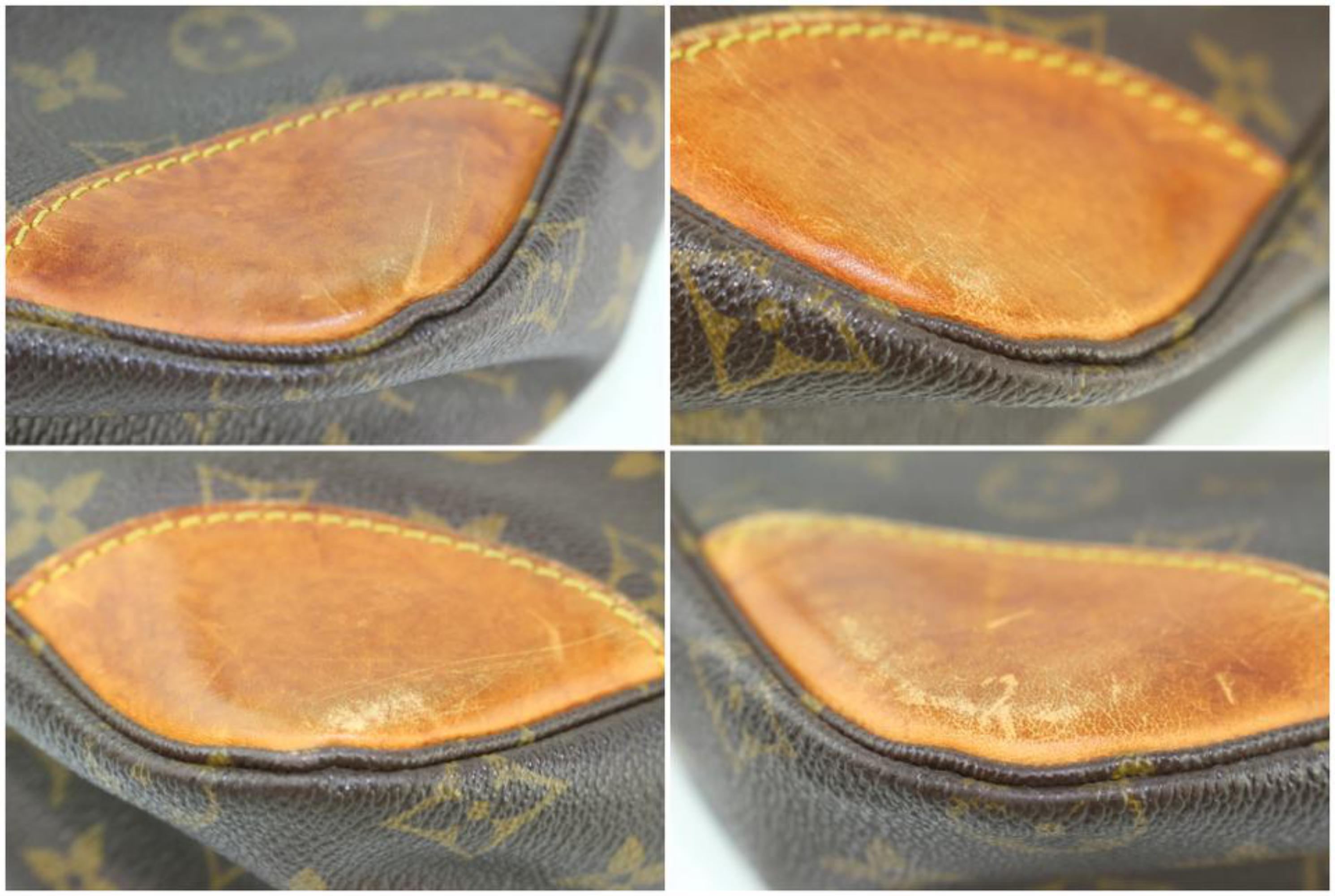 Louis Vuitton Boulogne Monogram Zip 1lz1217 Brown Coated Canvas Hobo Bag For Sale 7