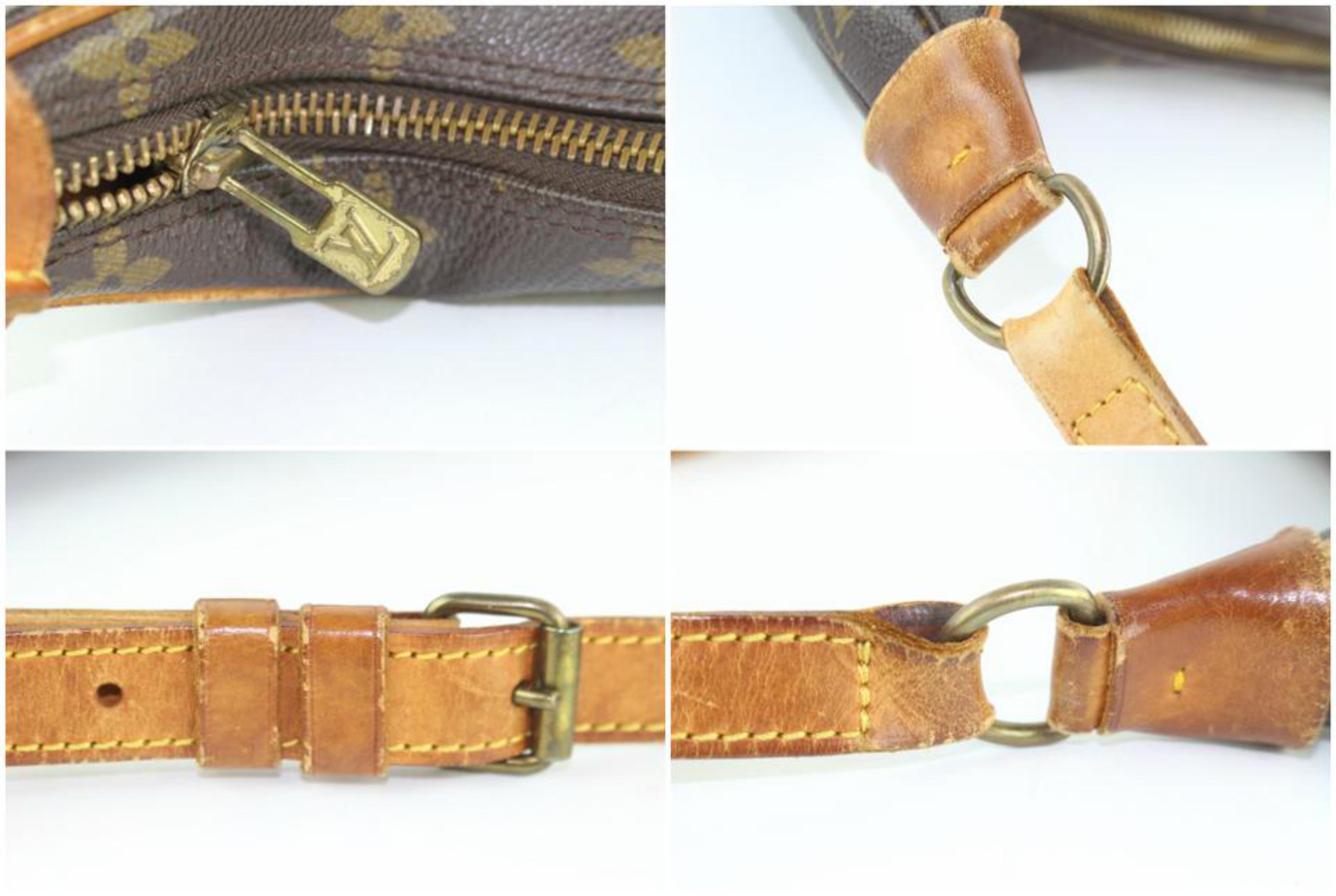 Louis Vuitton Boulogne Monogram Zip 1lz1217 Brown Coated Canvas Hobo Bag For Sale 3