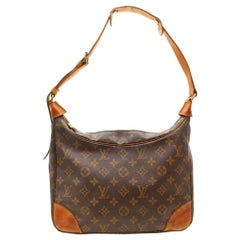 Vintage Louis Vuitton Boulogne Monogram Zip Hobo 868321 Brown Coated Canvas Shoulder Bag