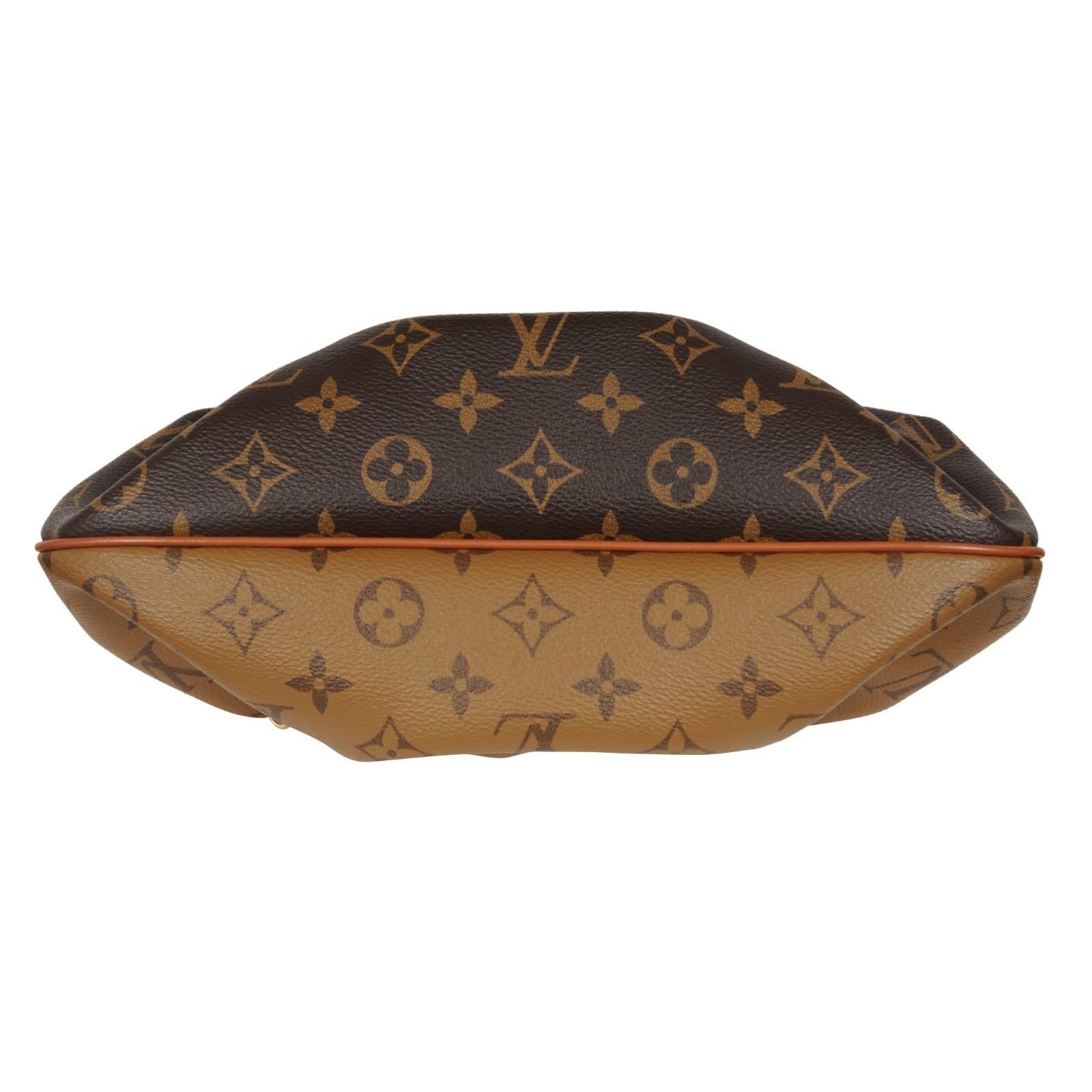 Louis Vuitton Boursicot EW Bolsa LV Logo Monograma Lona Marrón Tan en venta 6