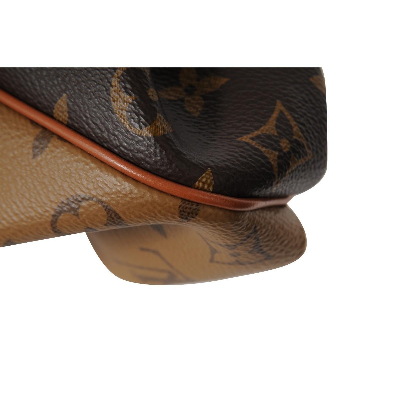 Louis Vuitton Boursicot EW Bolsa LV Logo Monograma Lona Marrón Tan en venta 9