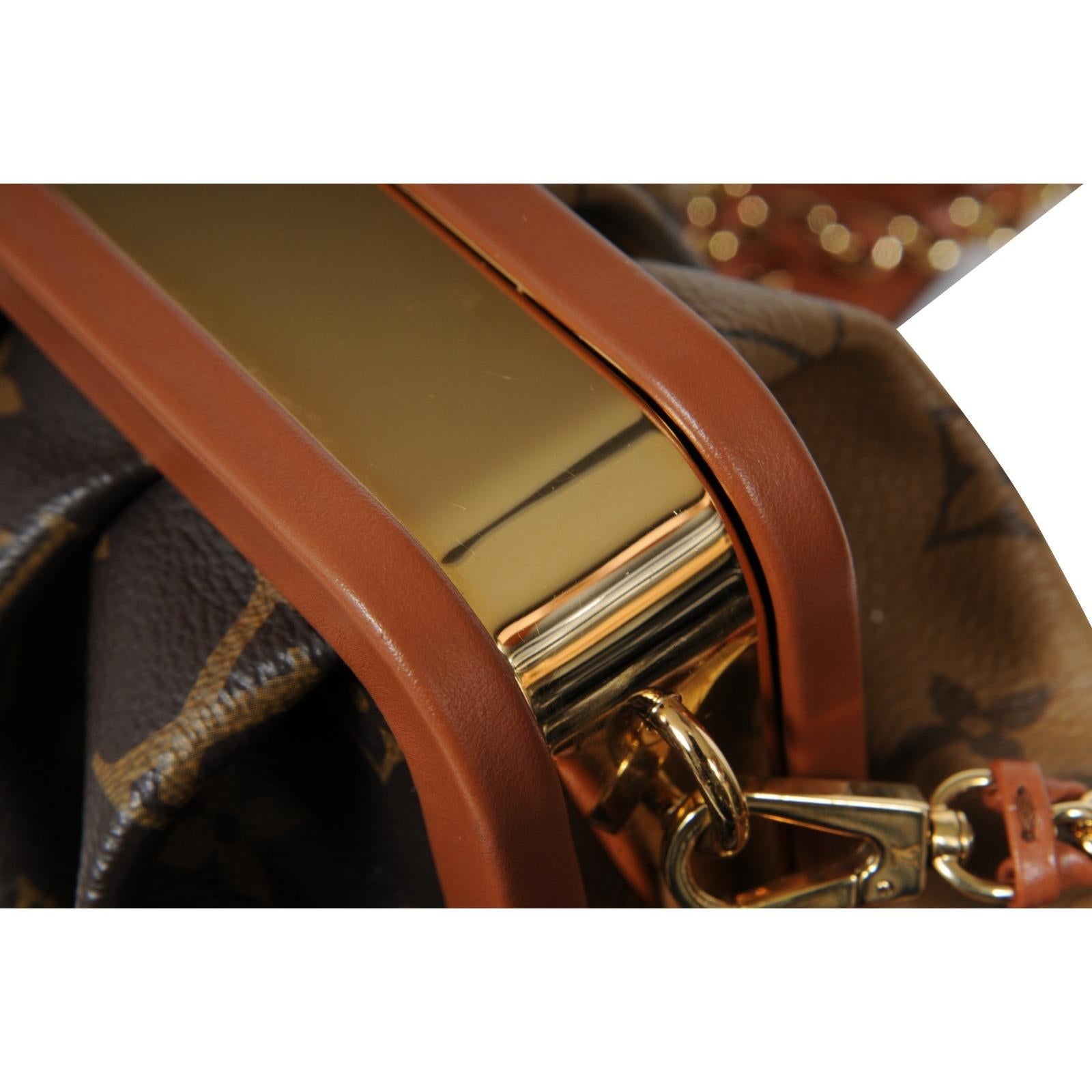 Louis Vuitton Boursicot EW Bolsa LV Logo Monograma Lona Marrón Tan en venta 11