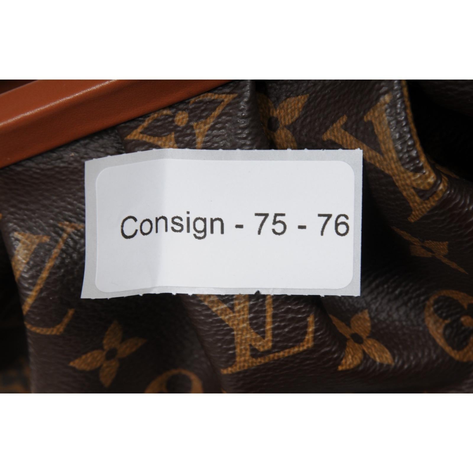 Louis Vuitton Boursicot EW Bolsa LV Logo Monograma Lona Marrón Tan en venta 14