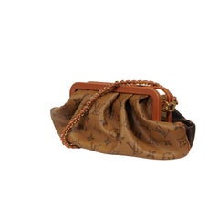 Louis Vuitton Boursicot EW Bag Reverse LV Logo Monogram Canvas Brown Tan