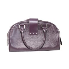 Louis Vuitton Bowling Montaigne GM Purple Epi Leather Handbag