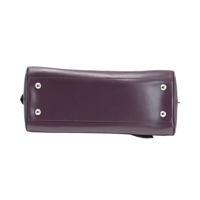 Louis Vuitton Bowling Montaigne GM Purple Epi Leather Handbag For Sale at 1stdibs