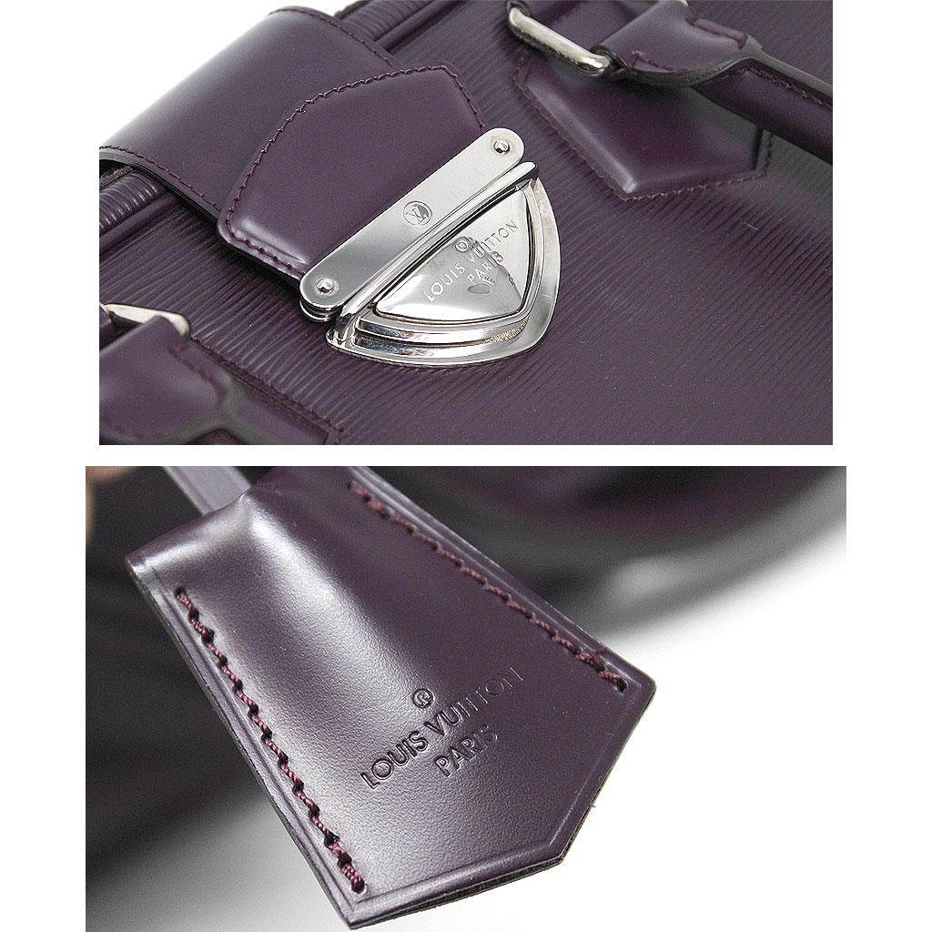 Gray Louis Vuitton Bowling Montaigne GM Purple Epi Leather Handbag For Sale