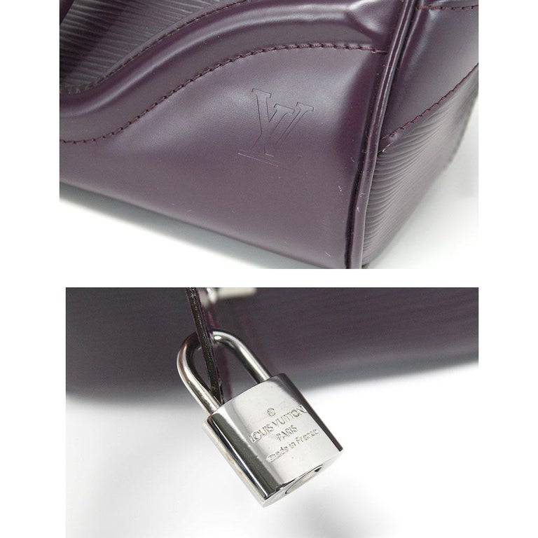 Authentic Louis Vuitton Black Epi Leather Bowling Montaigne PM Bag w/  Receipt