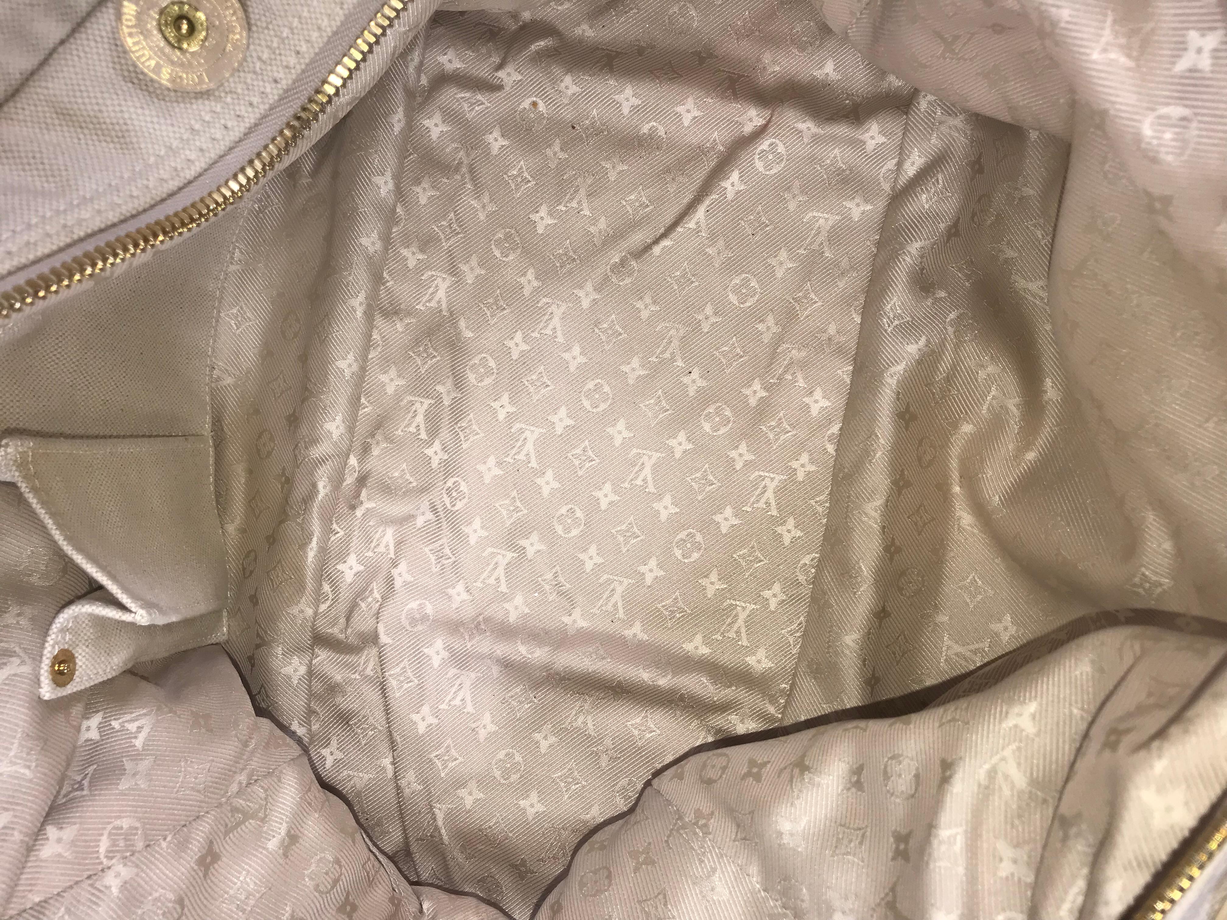 Louis Vuitton Bowly Polka Dot Panama Bag For Sale 2