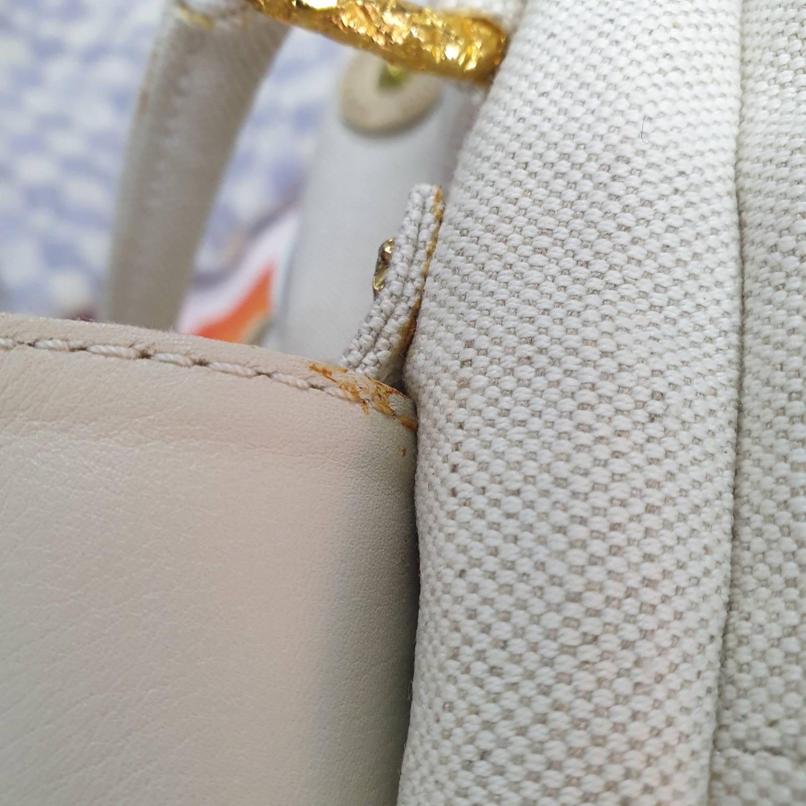 LOUIS VUITTON Bowly Polka Dot Panama Bag For Sale 10