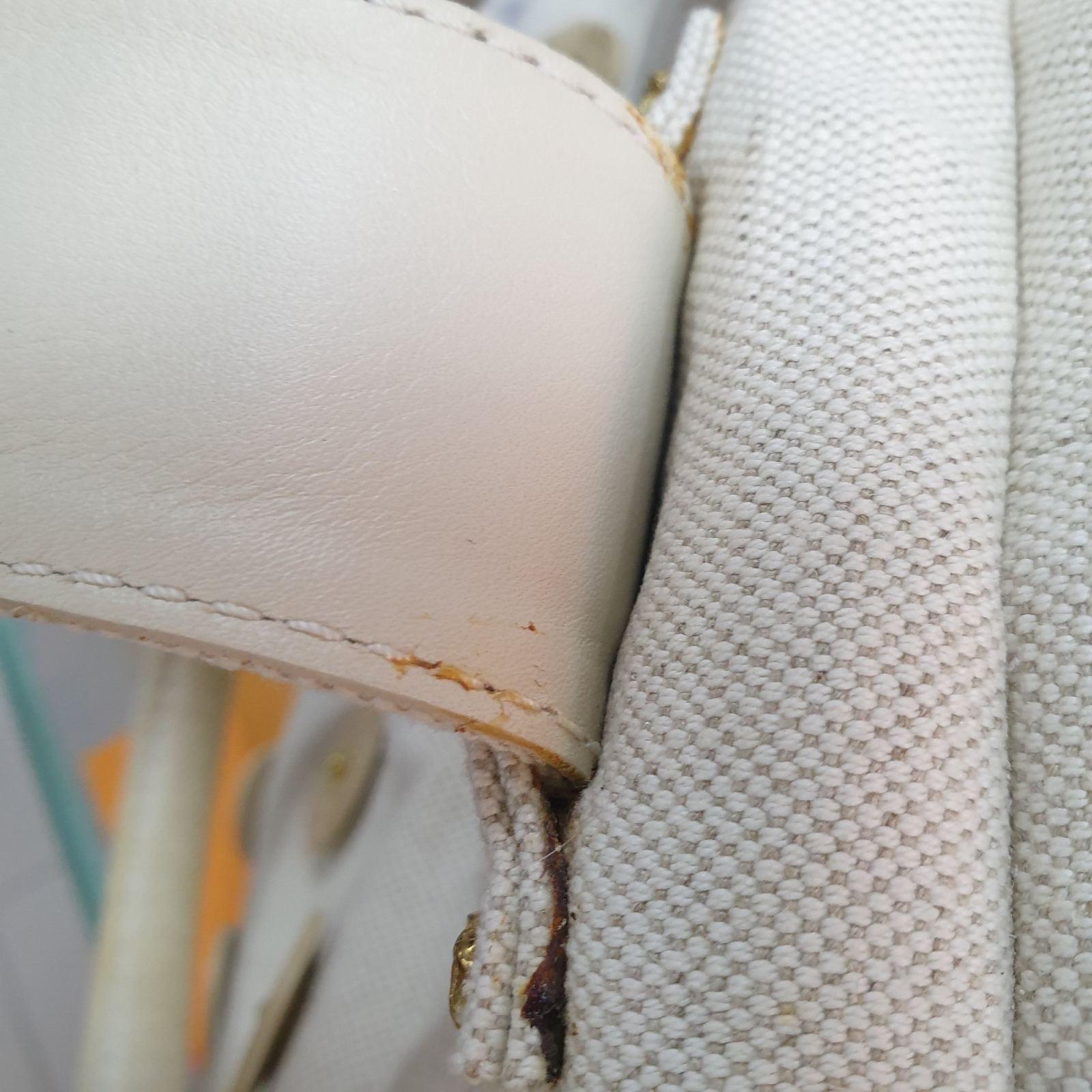 LOUIS VUITTON Bowly Polka Dot Panama Bag For Sale 11