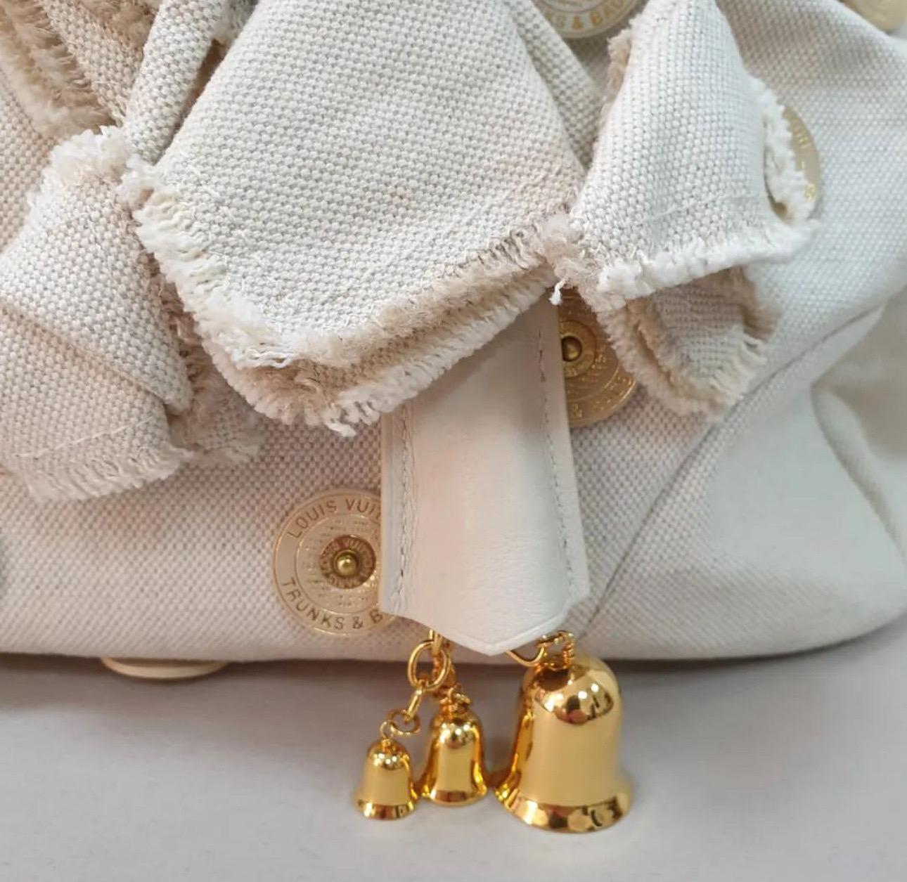 Women's LOUIS VUITTON Bowly Polka Dot Panama Bag For Sale