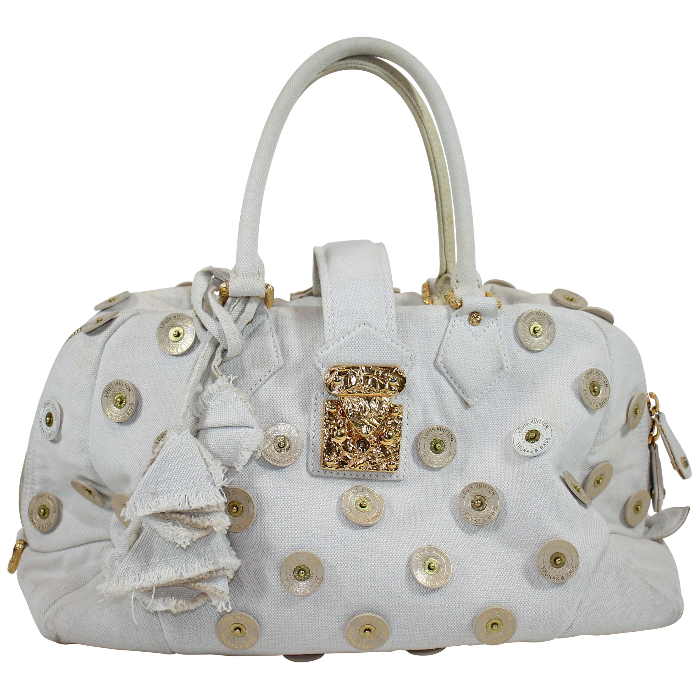 Louis Vuitton Bowly Polka Dot Panama Bag For Sale