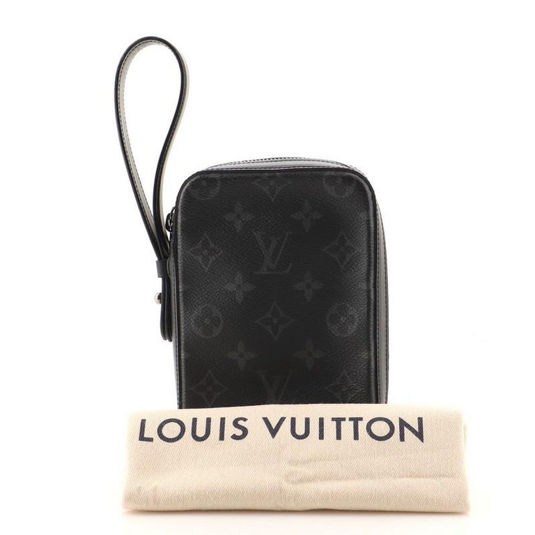 Louis Vuitton Monogram Mens Clutches, Black