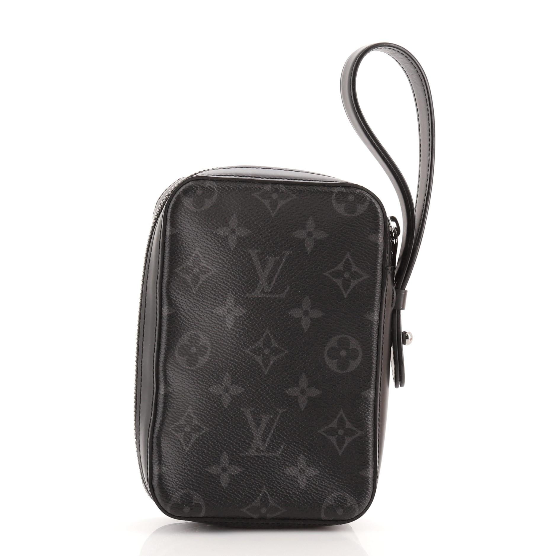 Black Louis Vuitton Box Clutch Monogram Eclipse Canvas