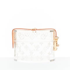 LOUIS VUITTON Box Scott clear transparent monogram plexiglass resin trunk case