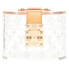 LOUIS VUITTON Box Scott clear transparent monogram plexiglass resin trunk case