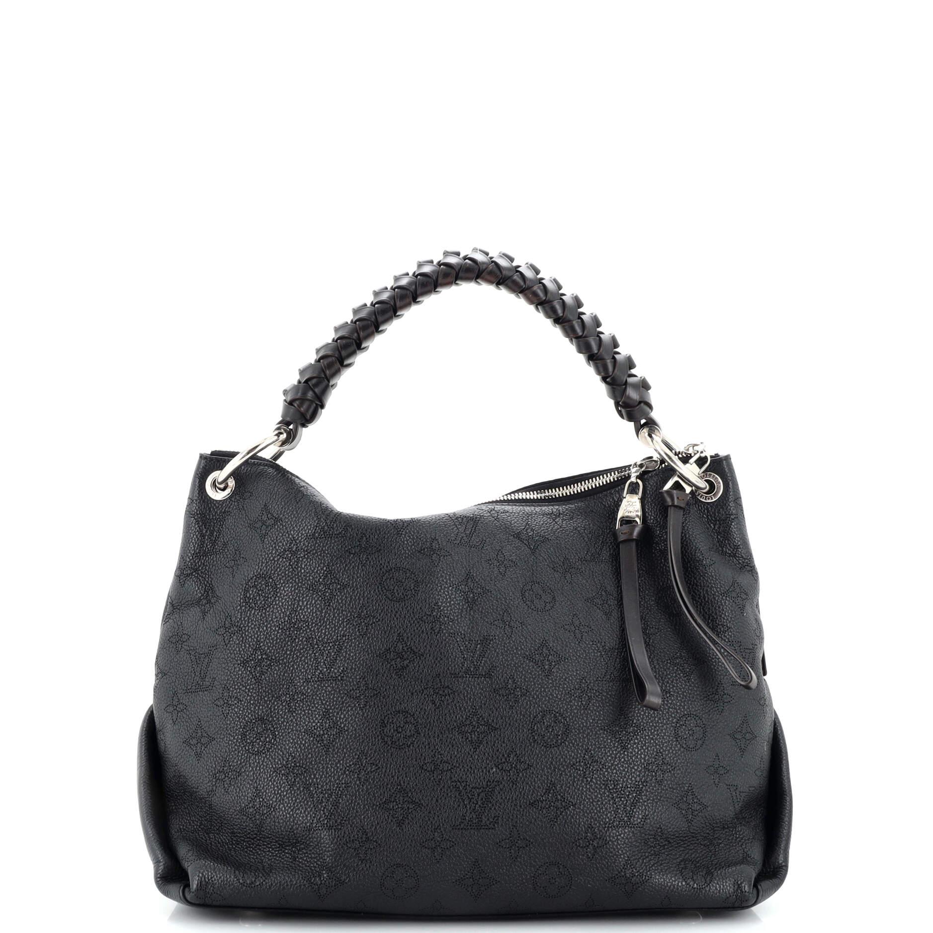 Louis Vuitton Braided Handle Beaubourg Hobo Mahina Leather MM In Good Condition In NY, NY