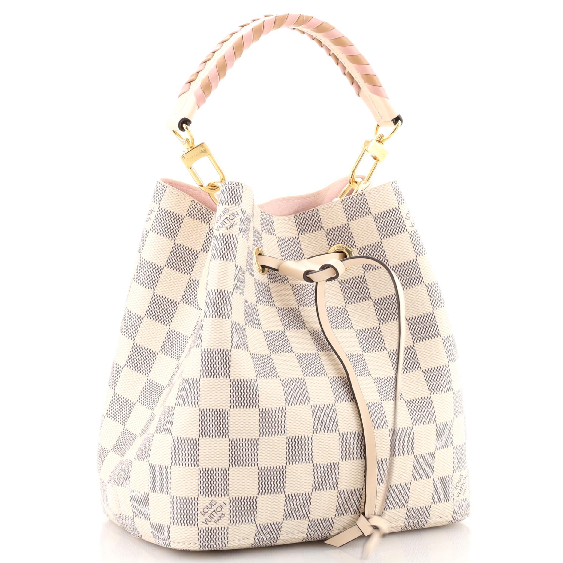 Louis Vuitton Braided Handle NeoNoe Handbag Damier BB In Good Condition In NY, NY