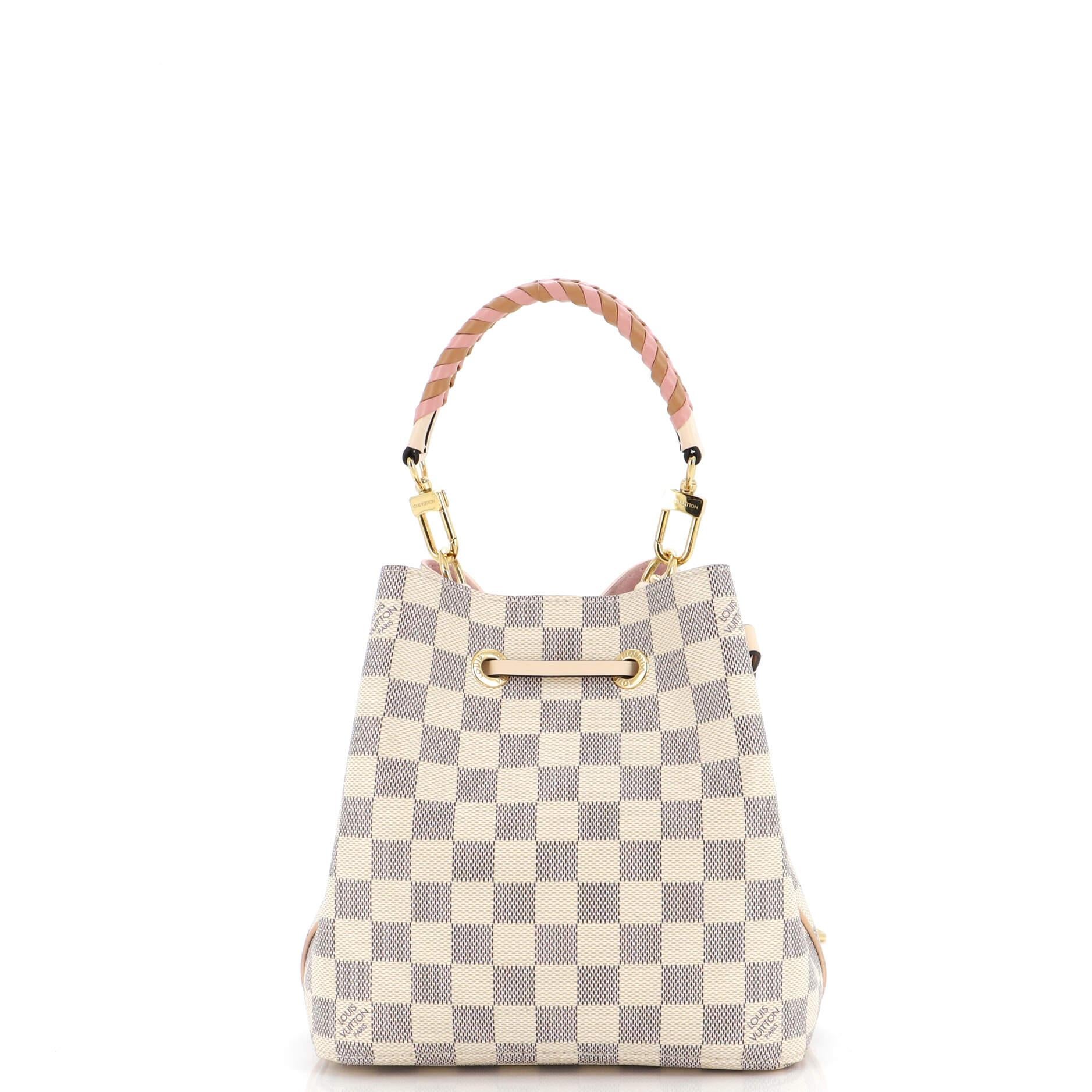 Louis Vuitton Braided Handle NeoNoe Handbag Damier BB In Good Condition For Sale In NY, NY
