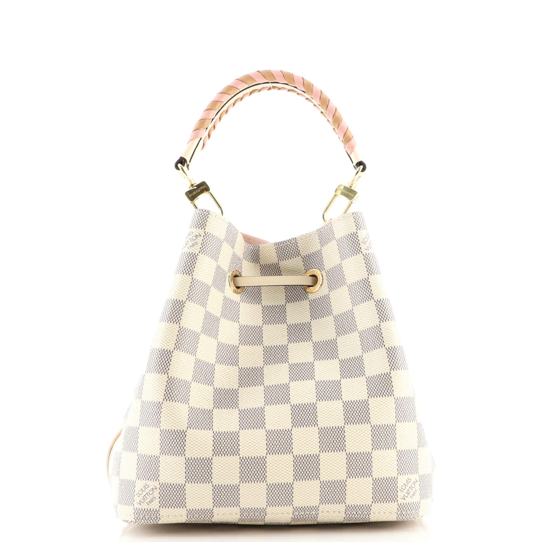 Louis Vuitton Braided Handle NeoNoe Handbag Damier BB In Good Condition In NY, NY